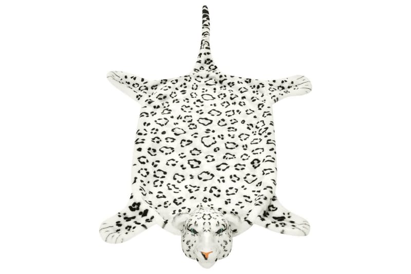 beBasic Leopardteppe plysj 139 cm hvit - Hvit - Tekstiler - Tepper & Matter - Moderne tepper - Friezematter