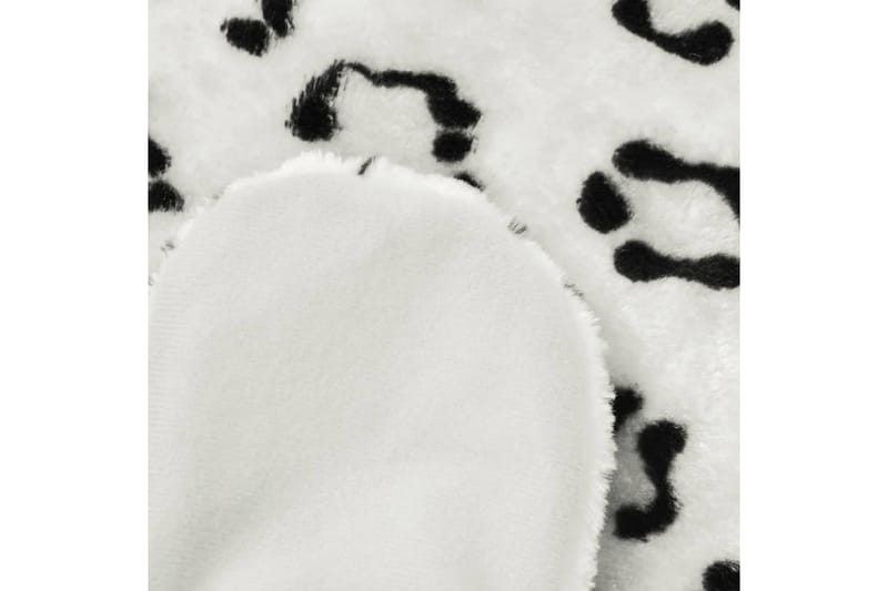 beBasic Leopardteppe plysj 139 cm hvit - Hvit - Tekstiler - Tepper & Matter - Moderne tepper - Friezematter