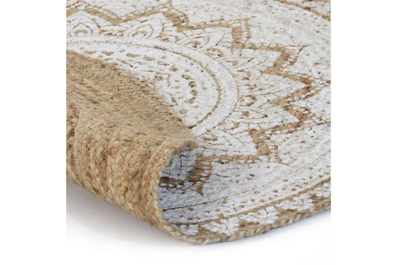 beBasic Matte flettet jute trykt 180 cm rund - Beige - Tekstiler - Tepper & Matter - Moderne tepper - Sisaltepper