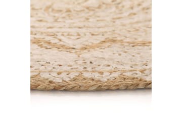 beBasic Matte flettet jute trykt 210 cm rund - Beige - Tekstiler - Tepper & Matter - Moderne tepper - Sisaltepper