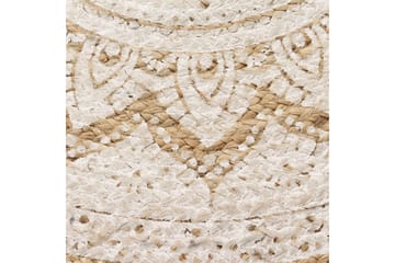 beBasic Matte flettet jute trykt 210 cm rund - Beige - Tekstiler - Tepper & Matter - Moderne tepper - Sisaltepper