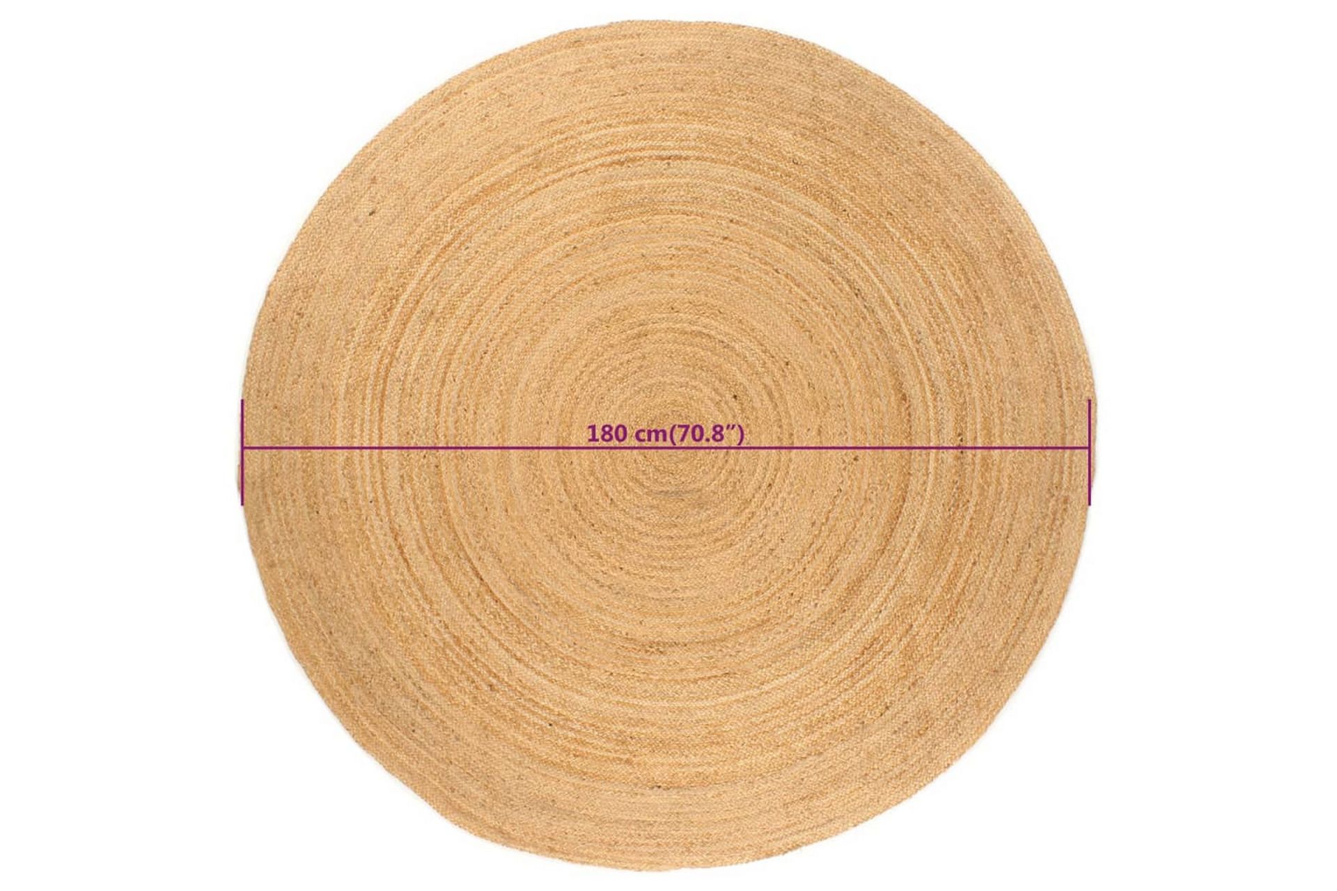 beBasic Teppe flettet jute 180 cm rund - Beige - Tekstiler - Tepper & Matter - Moderne tepper - Sisaltepper