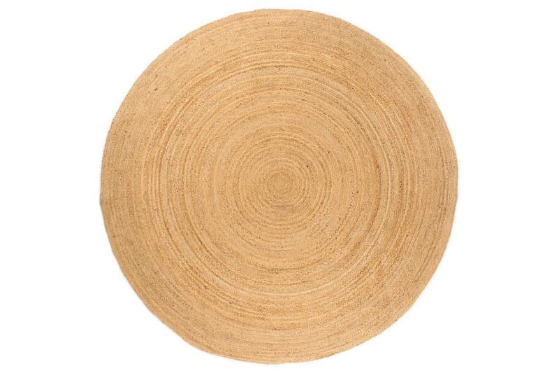 beBasic Teppe flettet jute 240 cm rund - Beige - Sisaltepper - Jutematter & hampematter