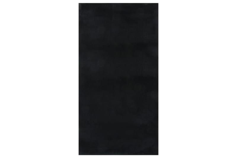 beBasic Vaskbart teppe mykt shaggy 80x150 cm sklisikkert svart - Svart - Wiltontepper - Friezematter