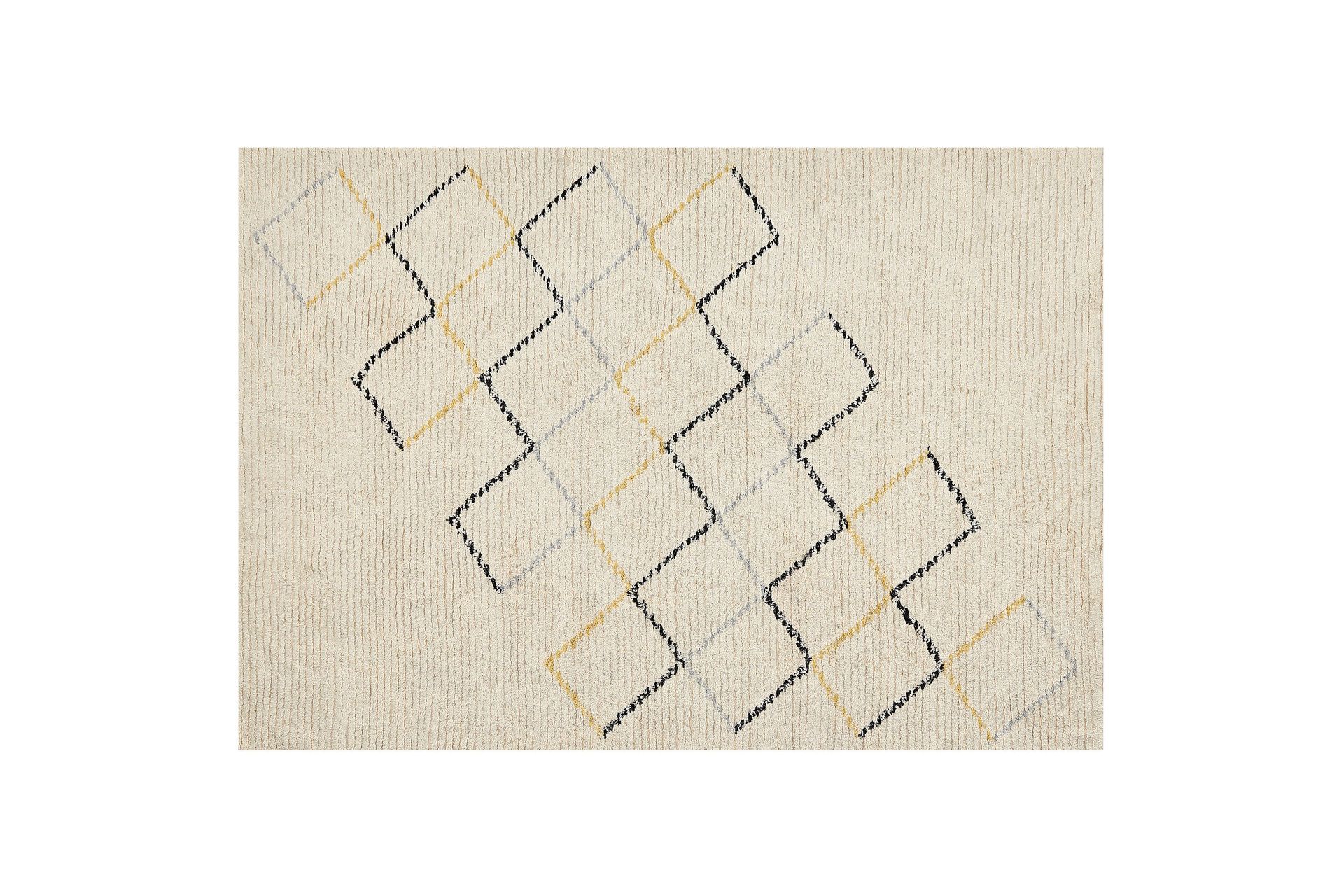Beige Bomullsteppe 160x230 cm - Beige