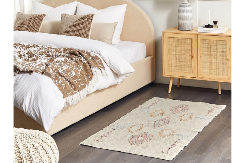Bettiah Bomullsteppe 80x150 cm - Beige - Tekstiler - Tepper & Matter - Moderne tepper - Bomullstepper