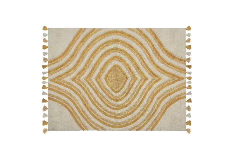Bingol Ryeteppe 160x230 cm - Gul - Tekstiler - Tepper & Matter - Moderne tepper - Ryeteppe