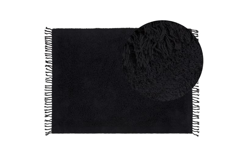 Bitlis Ryeteppe 140x200 cm - Svart - Tekstiler - Tepper & Matter - Moderne tepper - Bomullstepper