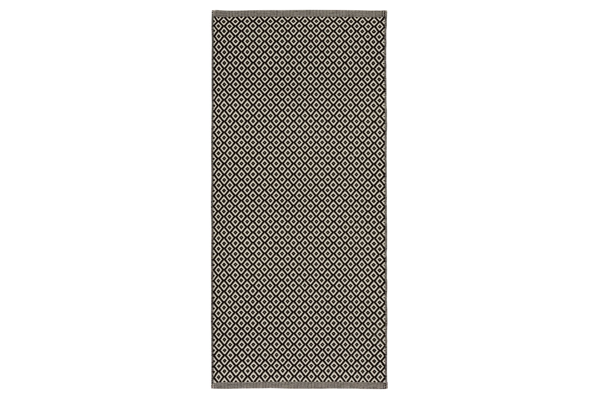 Björkö Ullteppe 75x200 cm Rektangulær - Svart - Tekstiler - Tepper & Matter - Moderne tepper - Ullteppe
