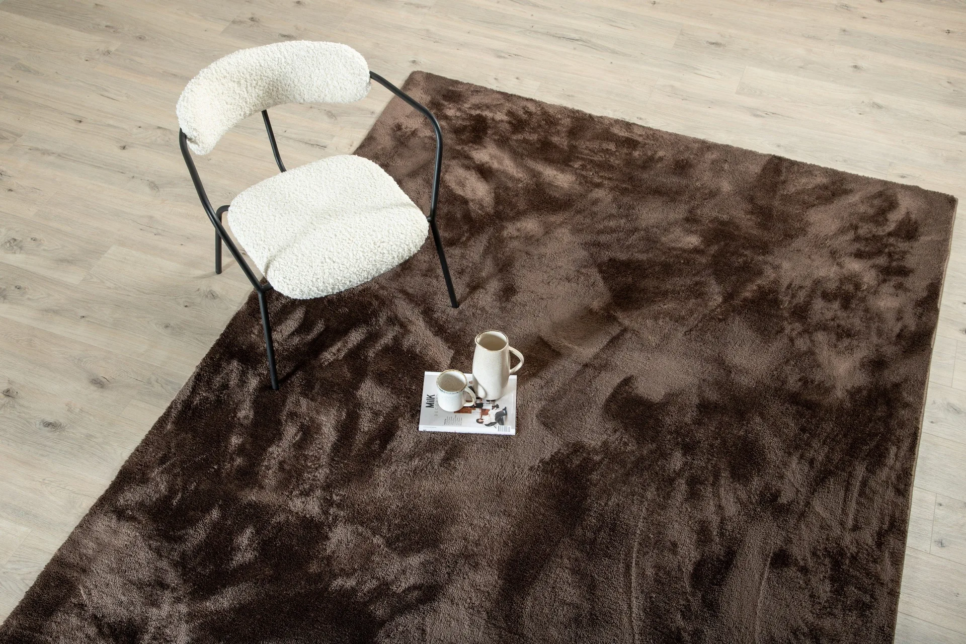 Blanca Flatvevd Matte 160x230 cm - Nougat