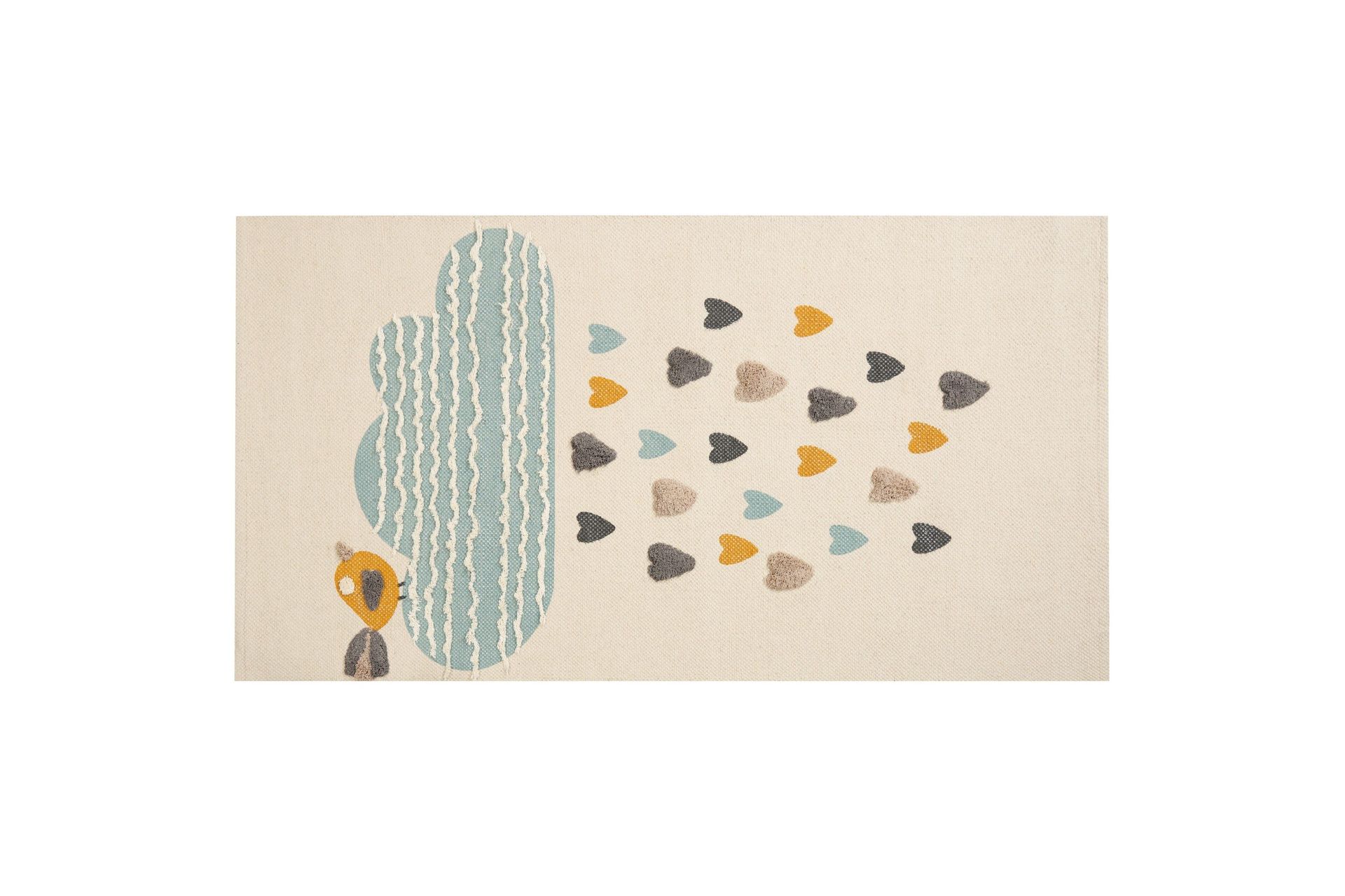 Blang Bomullsteppe 80x150 cm - Beige