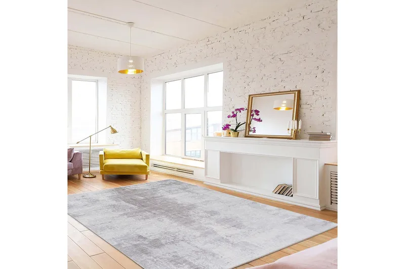 Alexa Bomullsteppe 180x280 cm Rektangulær - Grå - Tekstiler - Tepper & Matter - Moderne tepper - Bomullstepper