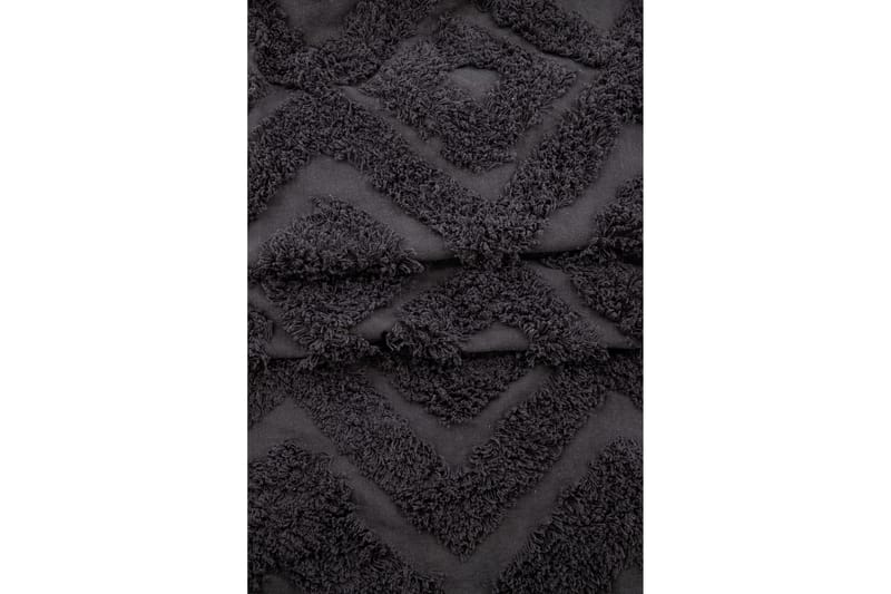 Hilma Bomullsmatte Rektangulær 200x300 cm - Mørkegrå - Bomullstepper