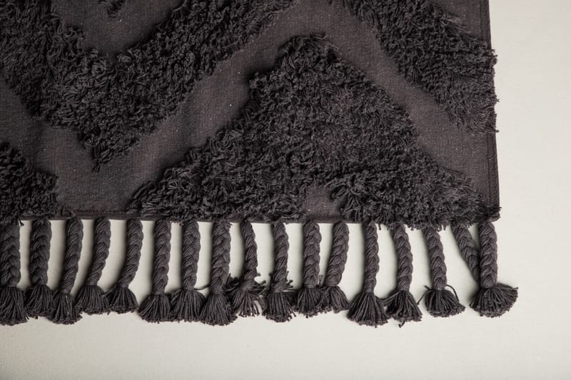 Hilma Bomullsmatte Rektangulær 200x300 cm - Mørkegrå - Tekstiler - Tepper & Matter - Moderne tepper - Bomullstepper