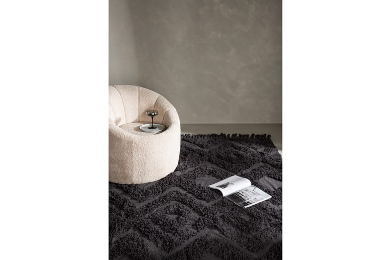Hilma Bomullsmatte Rektangulær 250x350 cm - Mørkegrå - Tekstiler - Tepper & Matter - Moderne tepper - Bomullstepper