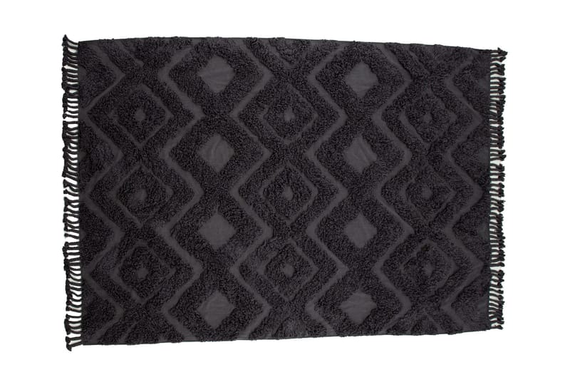 Hilma Bomullsmatte Rektangulær 250x350 cm - Mørkegrå - Tekstiler - Tepper & Matter - Moderne tepper - Bomullstepper