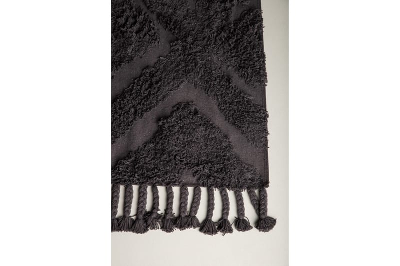 Hilma Bomullsmatte Rektangulær 250x350 cm - Mørkegrå - Tekstiler - Tepper & Matter - Moderne tepper - Bomullstepper