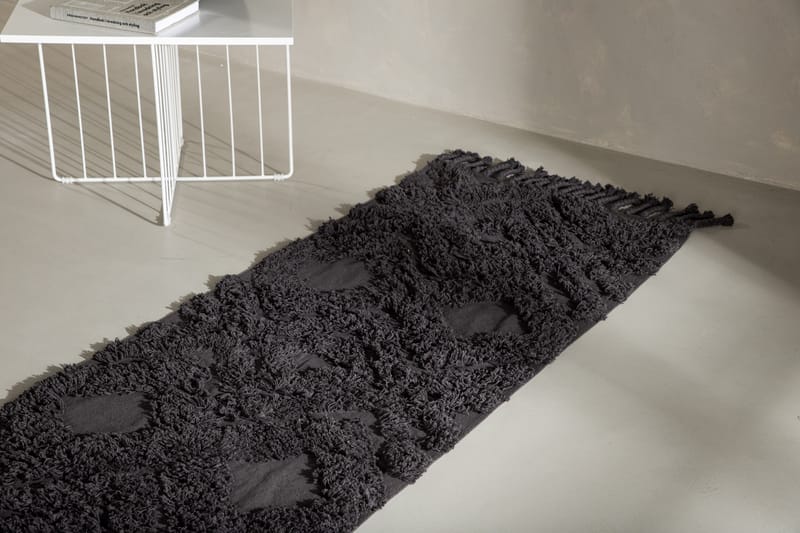 Hilma Bomullsmatte Rektangulær 70x200 cm - Mørkegrå - Tekstiler - Tepper & Matter - Moderne tepper - Bomullstepper