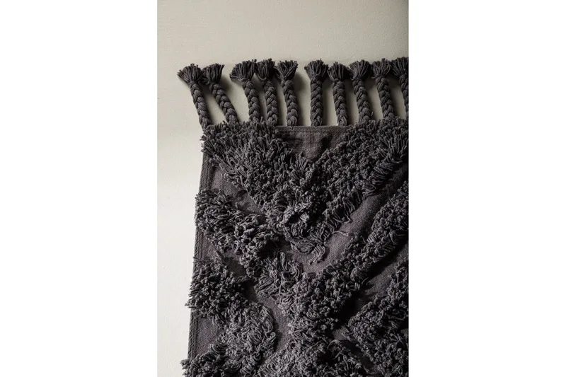 Hilma Bomullsmatte Rektangulær 70x200 cm - Mørkegrå - Tekstiler - Tepper & Matter - Moderne tepper - Bomullstepper