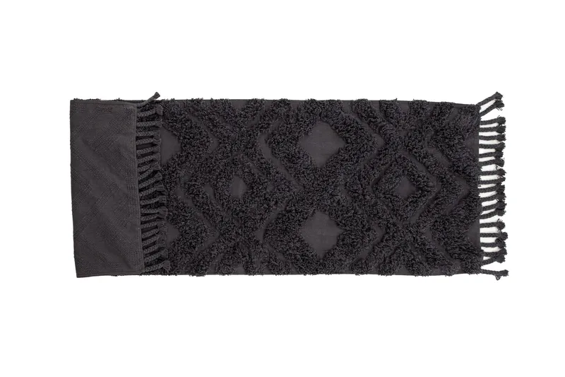 Hilma Bomullsmatte Rektangulær 70x200 cm - Mørkegrå - Tekstiler - Tepper & Matter - Moderne tepper - Bomullstepper