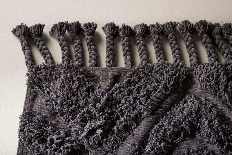 Hilma Bomullsmatte Rektangulær 70x200 cm - Mørkegrå - Tekstiler - Tepper & Matter - Moderne tepper - Bomullstepper