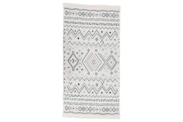 Teppe beige og blå 120x180 cm bomull - Beige - Tekstiler - Tepper & Matter - Moderne tepper - Bomullstepper