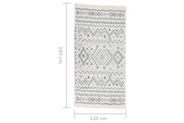 Teppe beige og blå 120x180 cm bomull - Beige - Tekstiler - Tepper & Matter - Moderne tepper - Bomullstepper