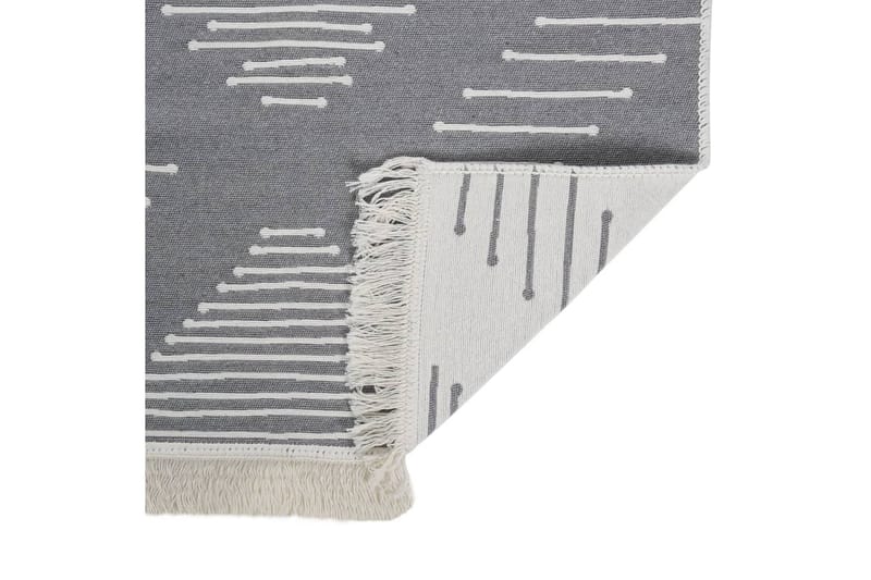 Teppe mørkegrå 120x180 cm bomull - Grå - Bomullstepper