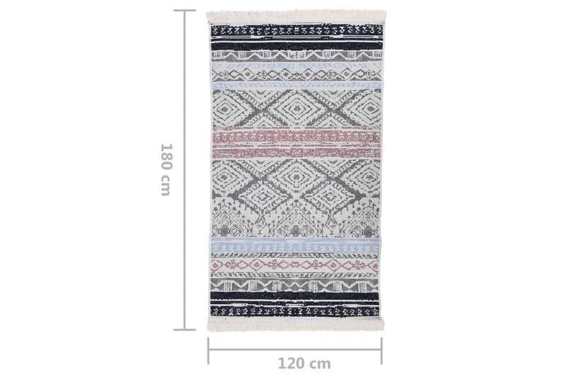 Teppe rosa og turkis 120x180 cm bomull - Rosa - Tekstiler - Tepper & Matter - Moderne tepper - Bomullstepper