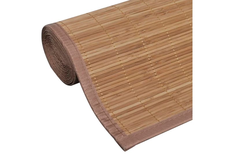 Brunt Kvadrat Bambus Teppe 150 x 200 cm - Brun - Sisaltepper - Jutematter & hampematter