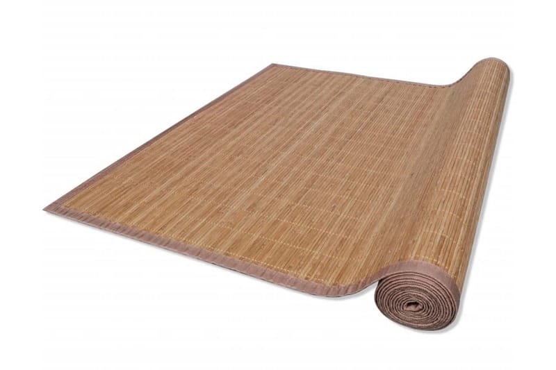 Brunt Kvadrat Bambus Teppe 80 x 200 cm - Brun - Sisaltepper - Jutematter & hampematter