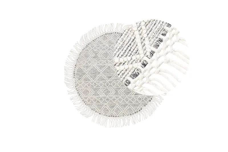 Buldan Ullteppe 140 cm Rund - Grå - Tekstiler - Tepper & Matter - Moderne tepper - Ullteppe