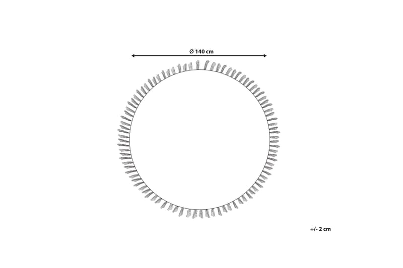 Buldan Ullteppe 140 cm Rund - Grå - Tekstiler - Tepper & Matter - Moderne tepper - Ullteppe
