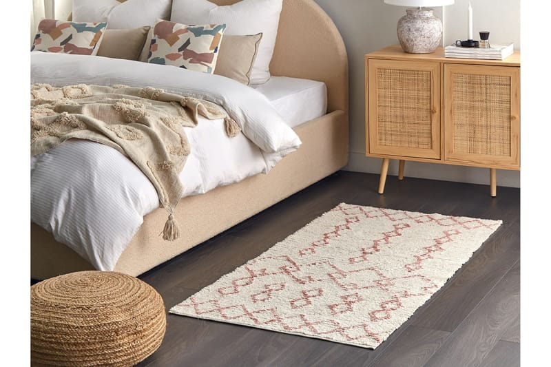 Buxar Bomullsteppe 80x150 cm - Beige - Tekstiler - Tepper & Matter - Moderne tepper - Ryeteppe