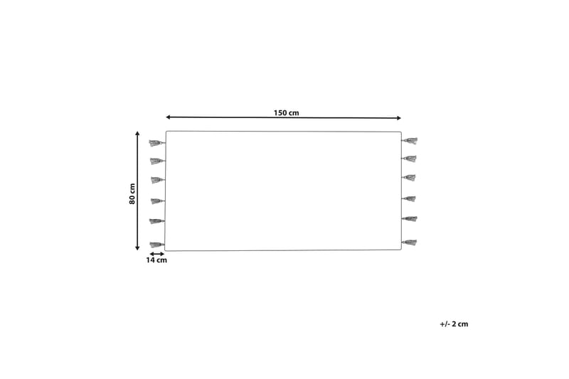 Cavus Bomullsteppe 80x150 cm - Hvit - Tekstiler - Tepper & Matter - Moderne tepper - Bomullstepper
