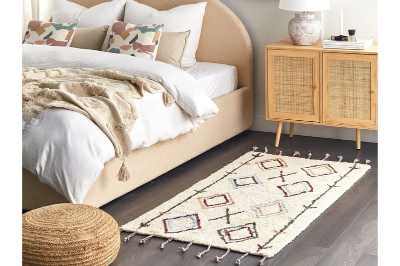 Corum Ryeteppe 80x150 cm - Beige - Tekstiler - Tepper & Matter - Moderne tepper - Bomullstepper