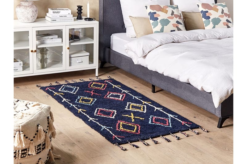 Corum Ryeteppe 80x150 cm - Svart - Tekstiler - Tepper & Matter - Moderne tepper - Ryeteppe