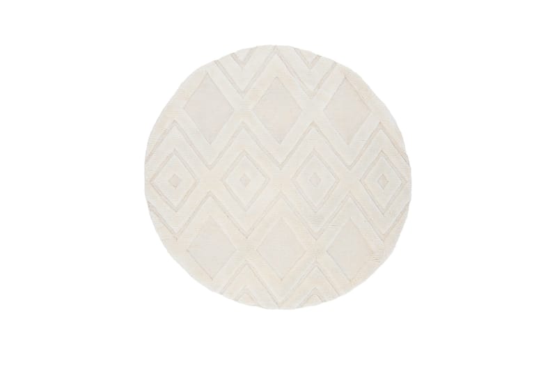 Dahlia Ullteppe 200 cm Rund, Hvit