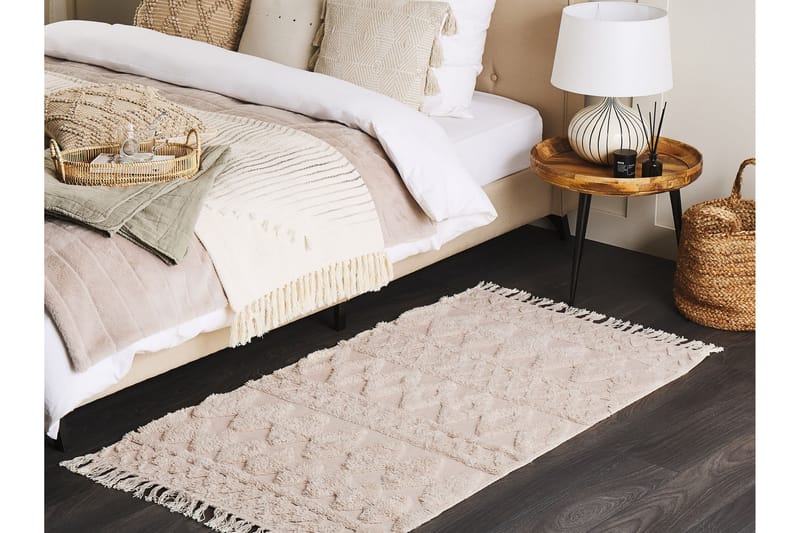 Didim Bomullsteppe 80x150 cm - Beige - Tekstiler - Tepper & Matter - Moderne tepper - Bomullstepper