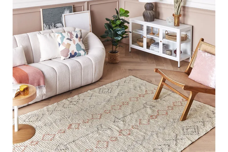 Dispur Bomullsteppe 140x200 cm - Beige - Tekstiler - Tepper & Matter - Moderne tepper - Bomullstepper