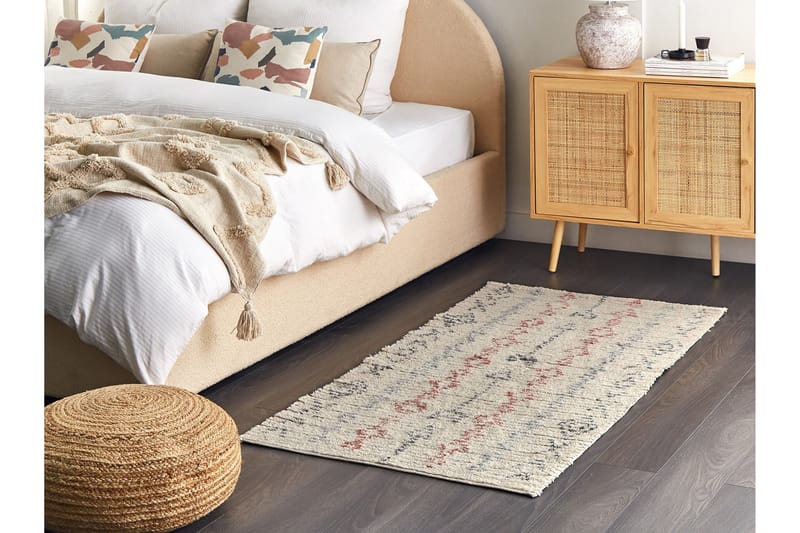 Dispur Bomullsteppe 80x150 cm - Beige - Tekstiler - Tepper & Matter - Moderne tepper - Bomullstepper