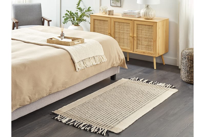 Divarli Ullteppe 80x150 cm - Beige - Tekstiler - Tepper & Matter - Moderne tepper - Ullteppe