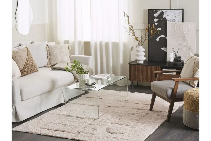 Diyadin Bomullsteppe 140x200 cm - Beige - Tekstiler - Tepper & Matter - Moderne tepper - Bomullstepper