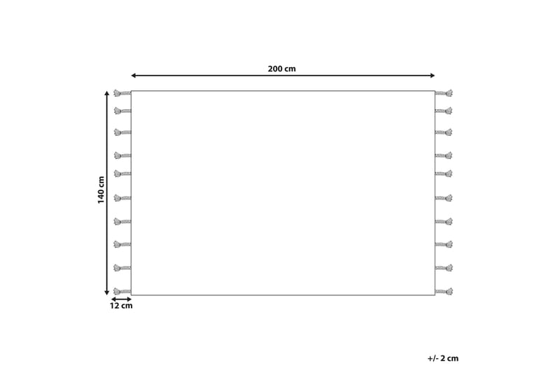 Dokuz Ryeteppe 140x200 cm - Beige - Tekstiler - Tepper & Matter - Moderne tepper - Ryeteppe