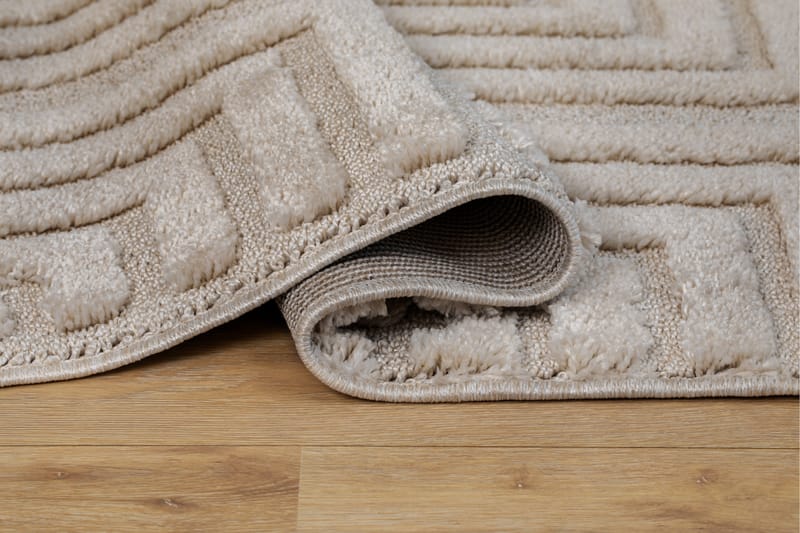 Doria Wiltonteppe 80x150 cm Oval - Hvit - Tekstiler - Tepper & Matter - Moderne tepper - Wiltontepper