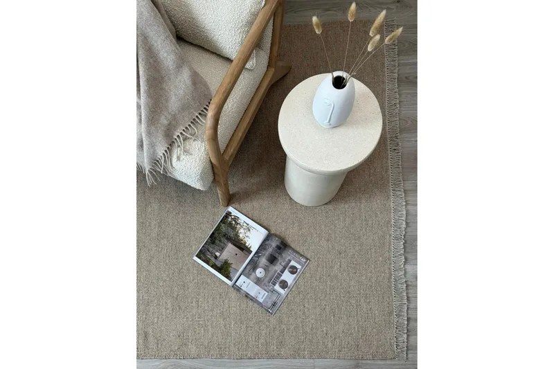 Eden Ullteppe 160x230 cm Rektangulær - Beige - Tekstiler - Tepper & Matter - Moderne tepper - Ullteppe