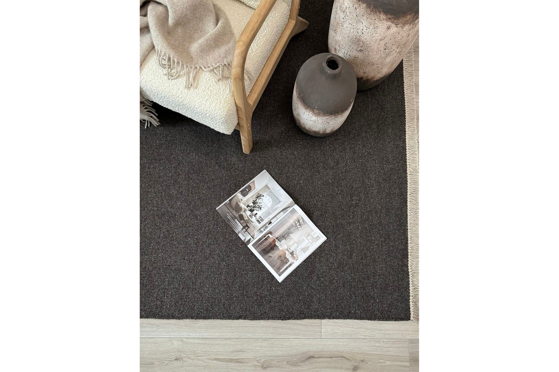 Eden Ullteppe 250x250 cm Kvadratisk - Taupe - Tekstiler - Tepper & Matter - Moderne tepper - Ullteppe
