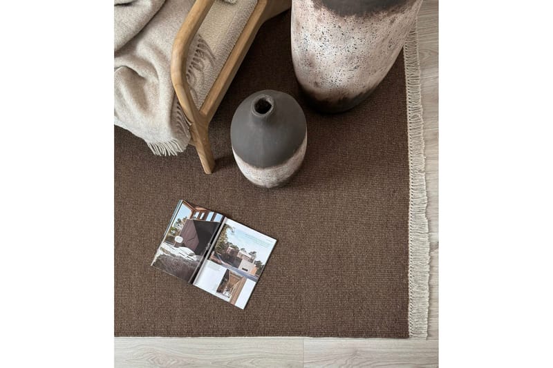 Eden Ullteppe 75x150 cm Rektangulær - Brun - Tekstiler - Tepper & Matter - Moderne tepper - Ullteppe