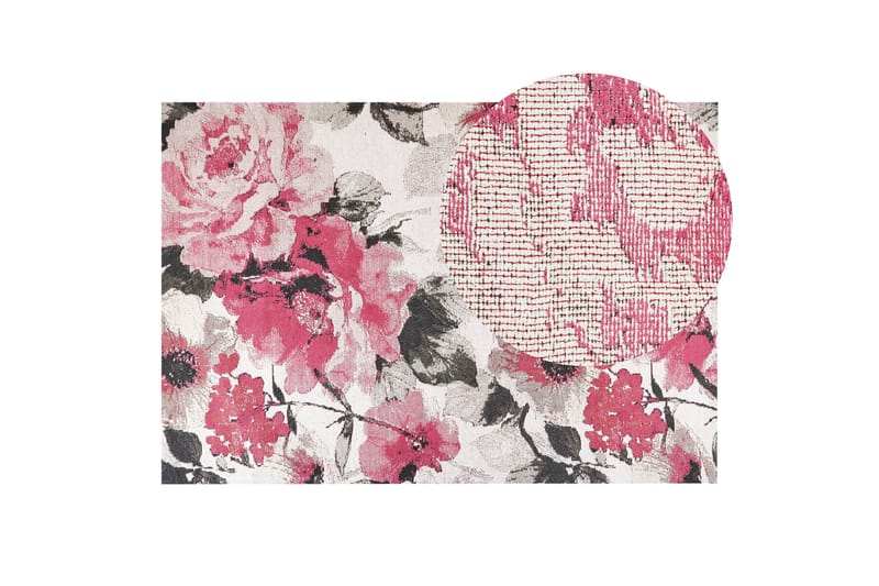 Ejaz Ryeteppe 140x200 cm - Rosa - Tekstiler - Tepper & Matter - Moderne tepper - Bomullstepper