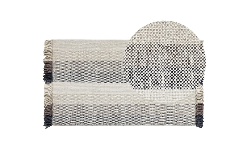 Emirler Ullteppe 80x150 cm - Svart/hvit - Tekstiler - Tepper & Matter - Moderne tepper - Ullteppe